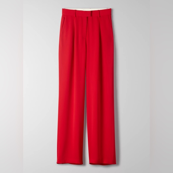 Aritzia babaton red Sadiki high waisted wide leg trouser - Picture 5 of 15